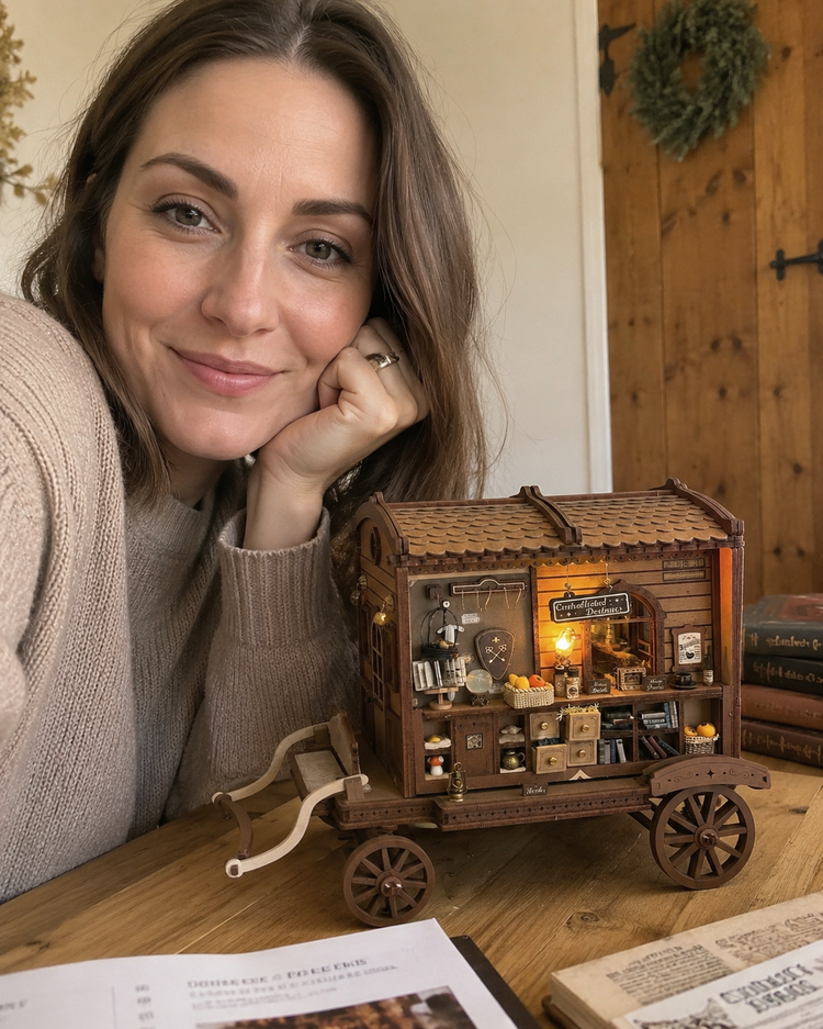 A detailed miniature house shared by a customer