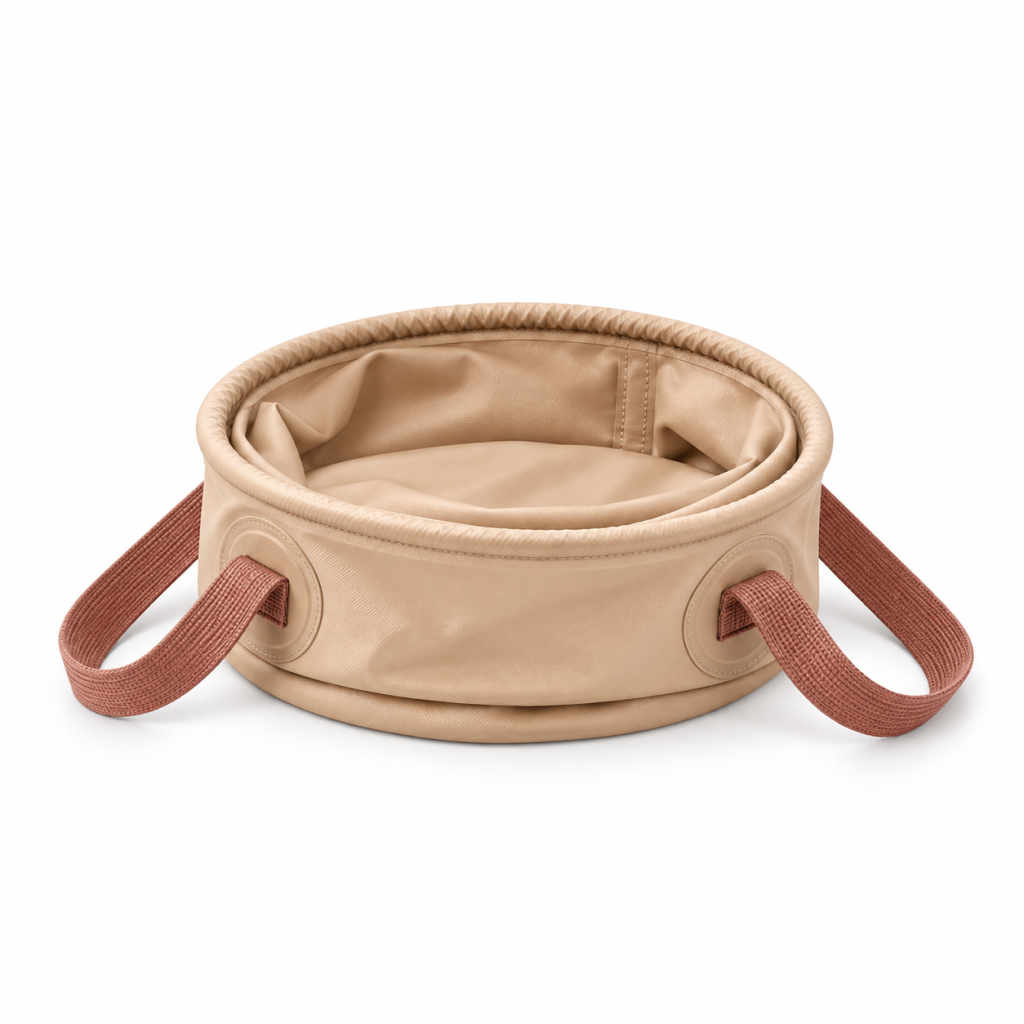 Collapsible Camping Bucket 3-Piece Set, Khaki, view 3