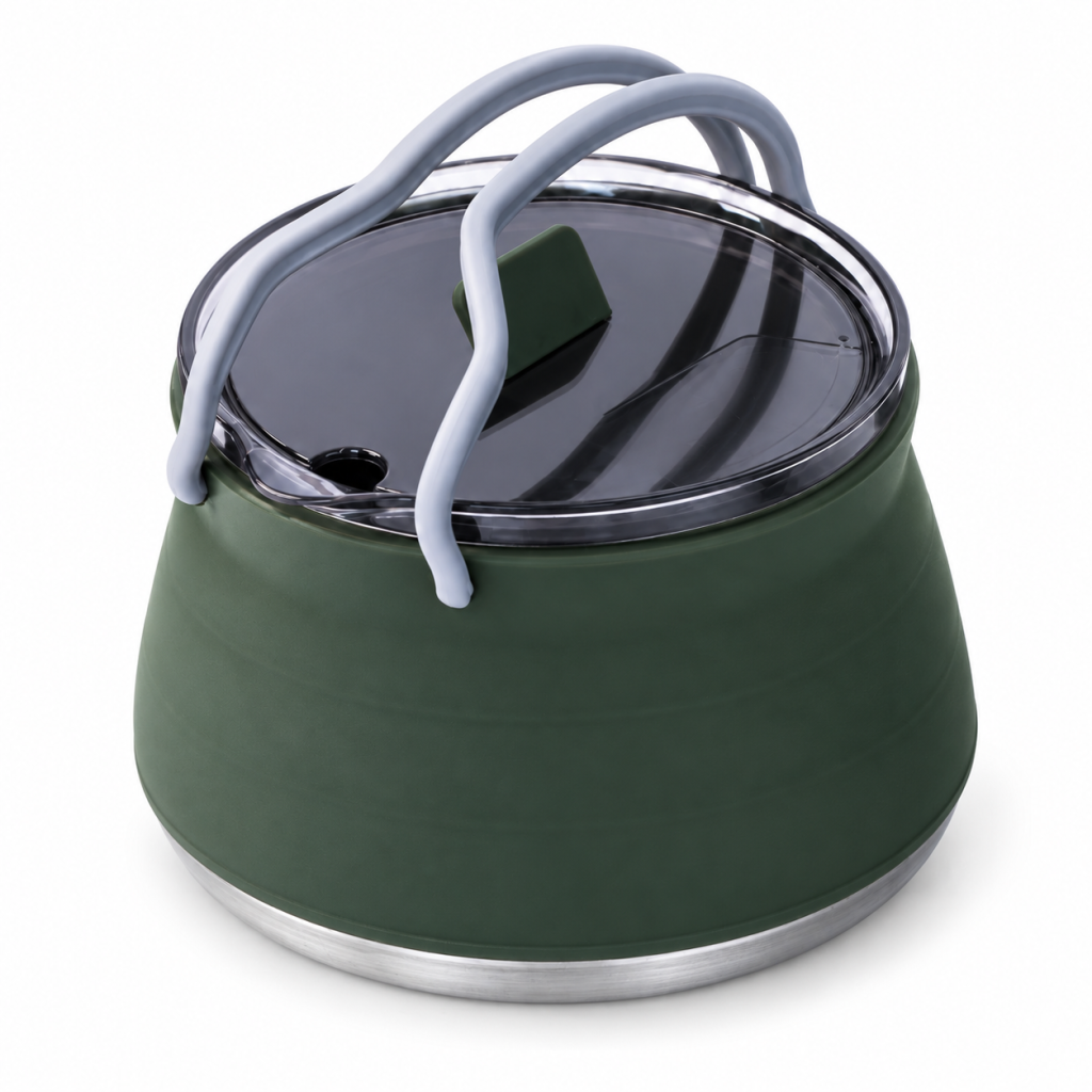 Collapsible Camping Kettle 002, Green, view 2