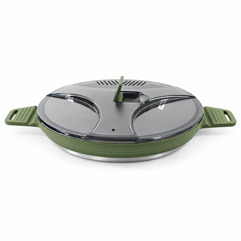 Collapsible Camping Pot, Green, view 3